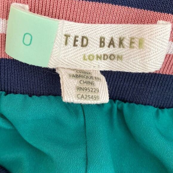 Ted Baker TALARLA Floral Dot green/black Midi Skirt  holiday party XS
C - Picture 2 of 13